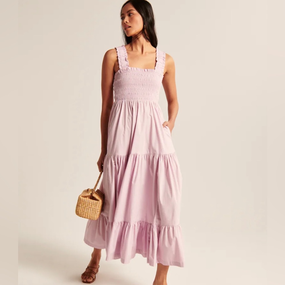 Abercrombie and Fitch Smocked Bodice Easy Maxi Dress